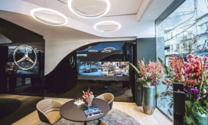 Mercedes-Benz Lounge and experience center with music by soundsuit