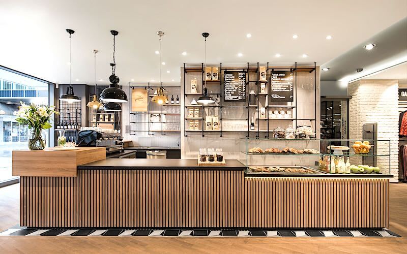 in-store cafe in fashion store shop mall