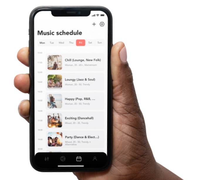 soundsuit musique d'ambiance pour professionnels planification schedule scheduling calendrier