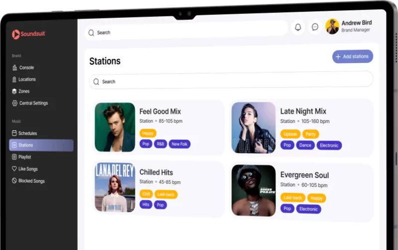soundsuit music schedule plays compatible avec sonos