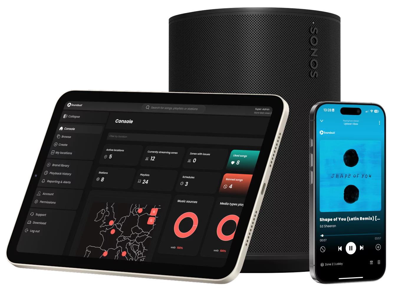 soundsuit app mood music control customer client guest type target group marketing branding